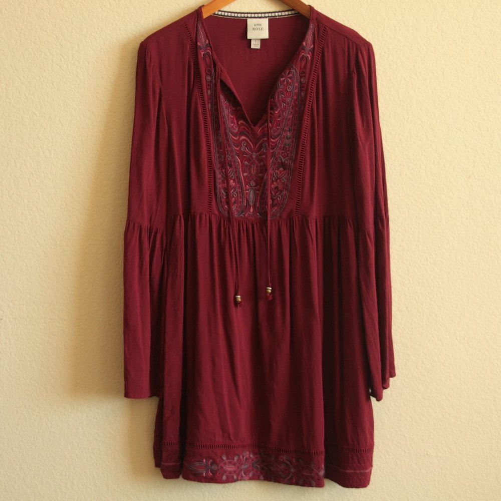 Knox Rose Embroidered Peasant Dress